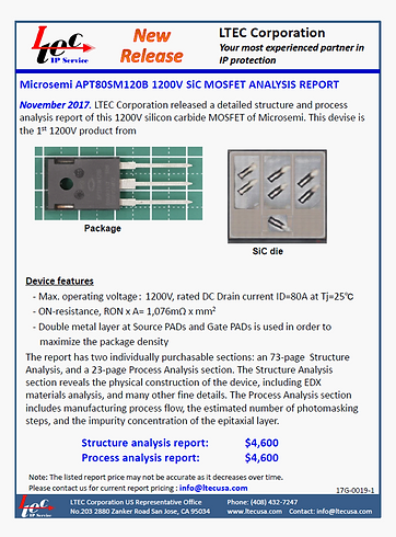 Microsemi SiC MOSFET (MSC040SMA120B) Analysis Report - LTEC Corporation